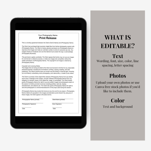 Print Release Template