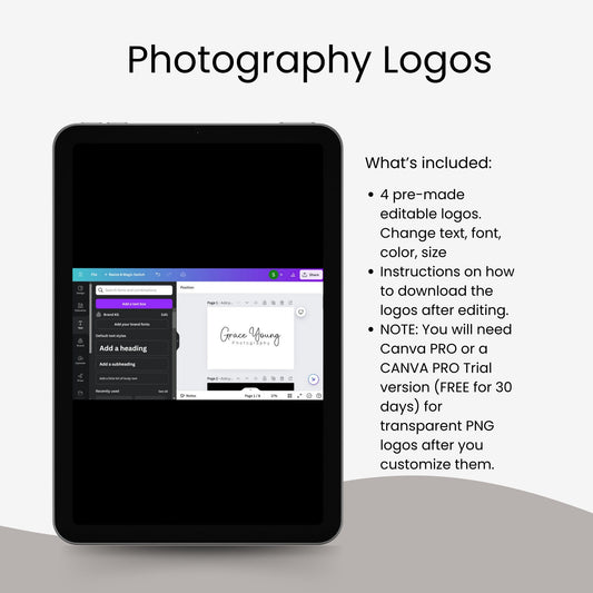 Photographer Logo, Photographer Watermark Design Template, Photography Logo Template, Signature Logo, Watermark Logo