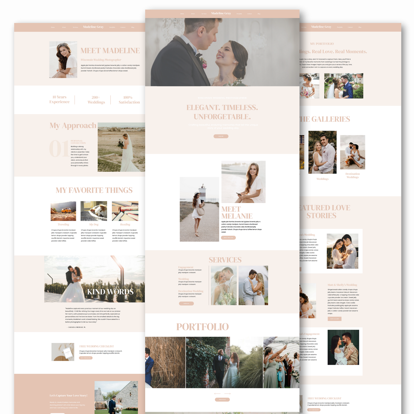 Showit Website Template for Wedding Photographer, Showit Template for Photographers, Showit Portfolio Template, Photography Website