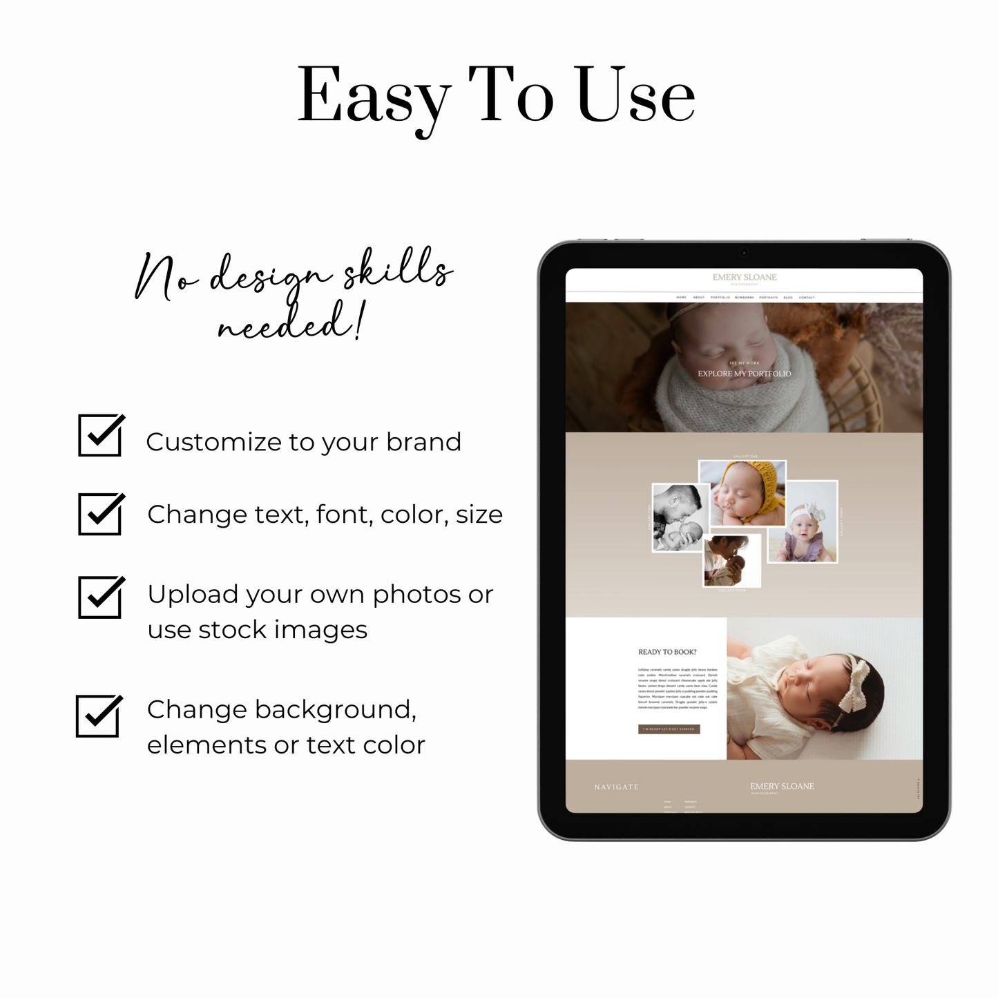 Showit Website Template for Portrait Photographers