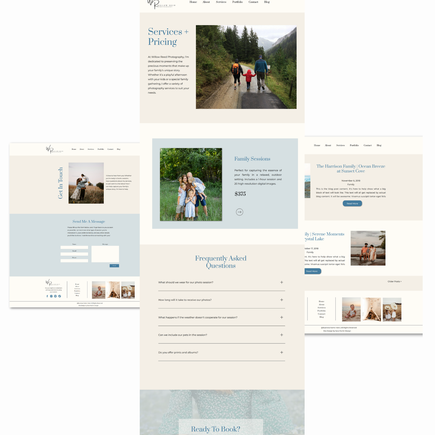 Showit Website Template for Portrait Photographer, Showit Template for Photographers, Showit Portfolio Template, Photography Website