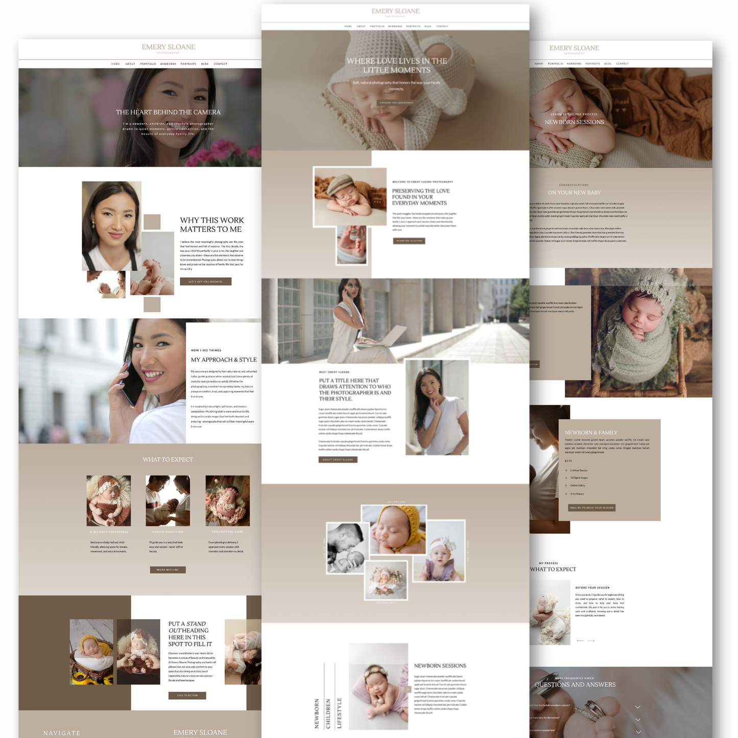 Showit Website Template for Portrait Photographers