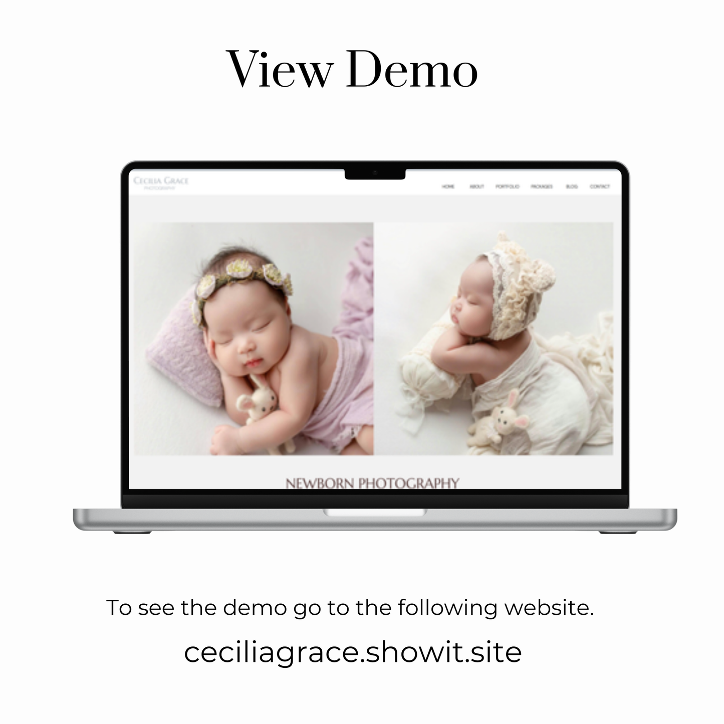 Showit Website Template for Newborn Photographers