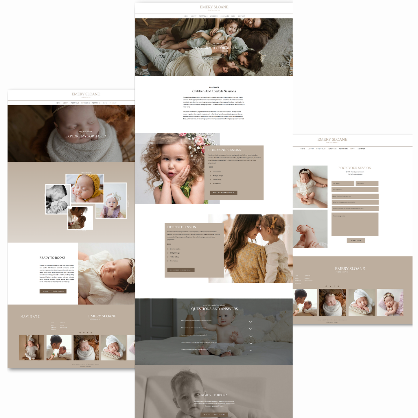 Showit Website Template for Portrait Photographers