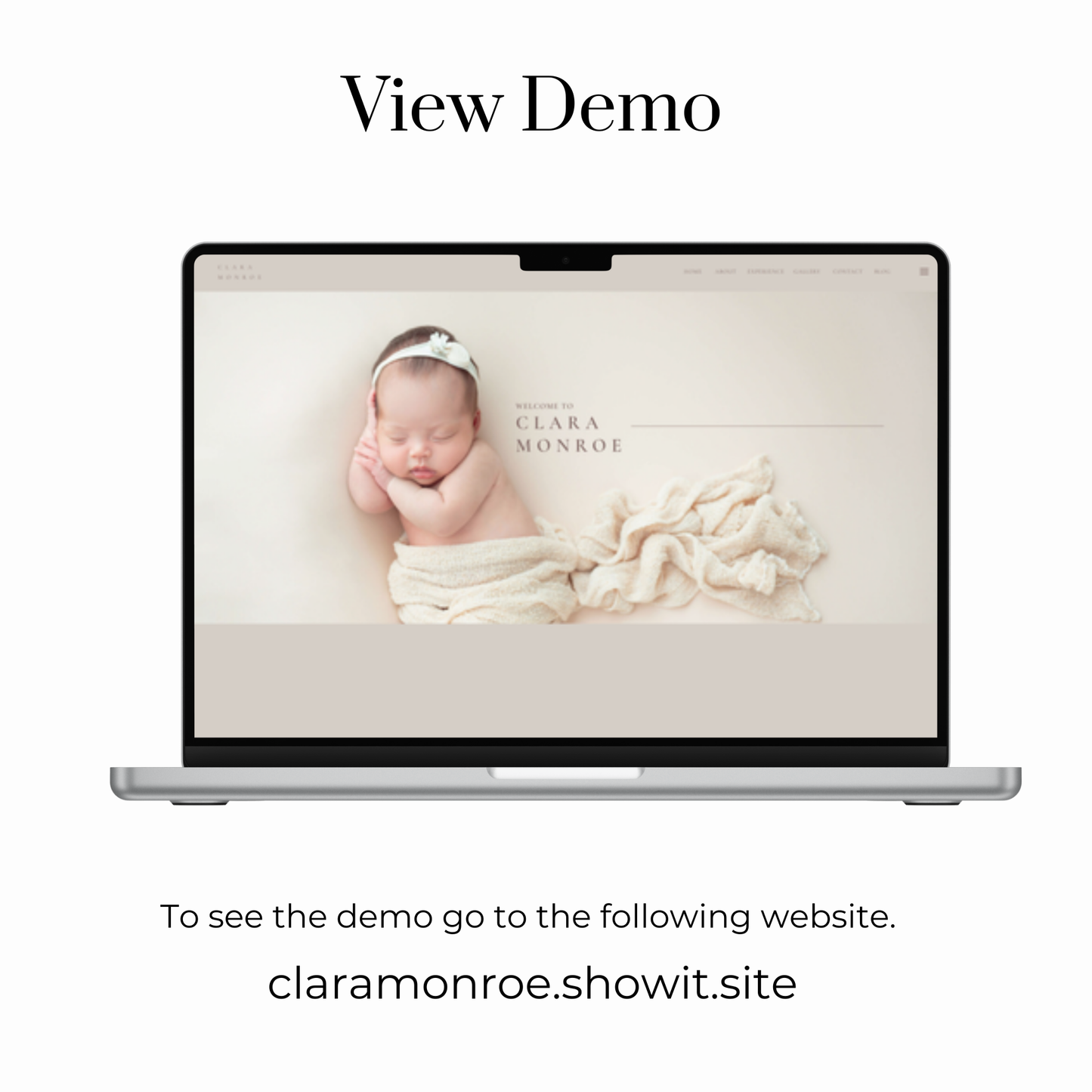 Showit Website Template for Portrait Photographers | Clara Monroe Template