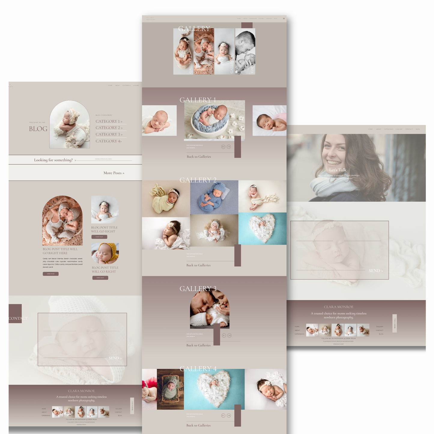 Showit Website Template for Portrait Photographers | Clara Monroe Template