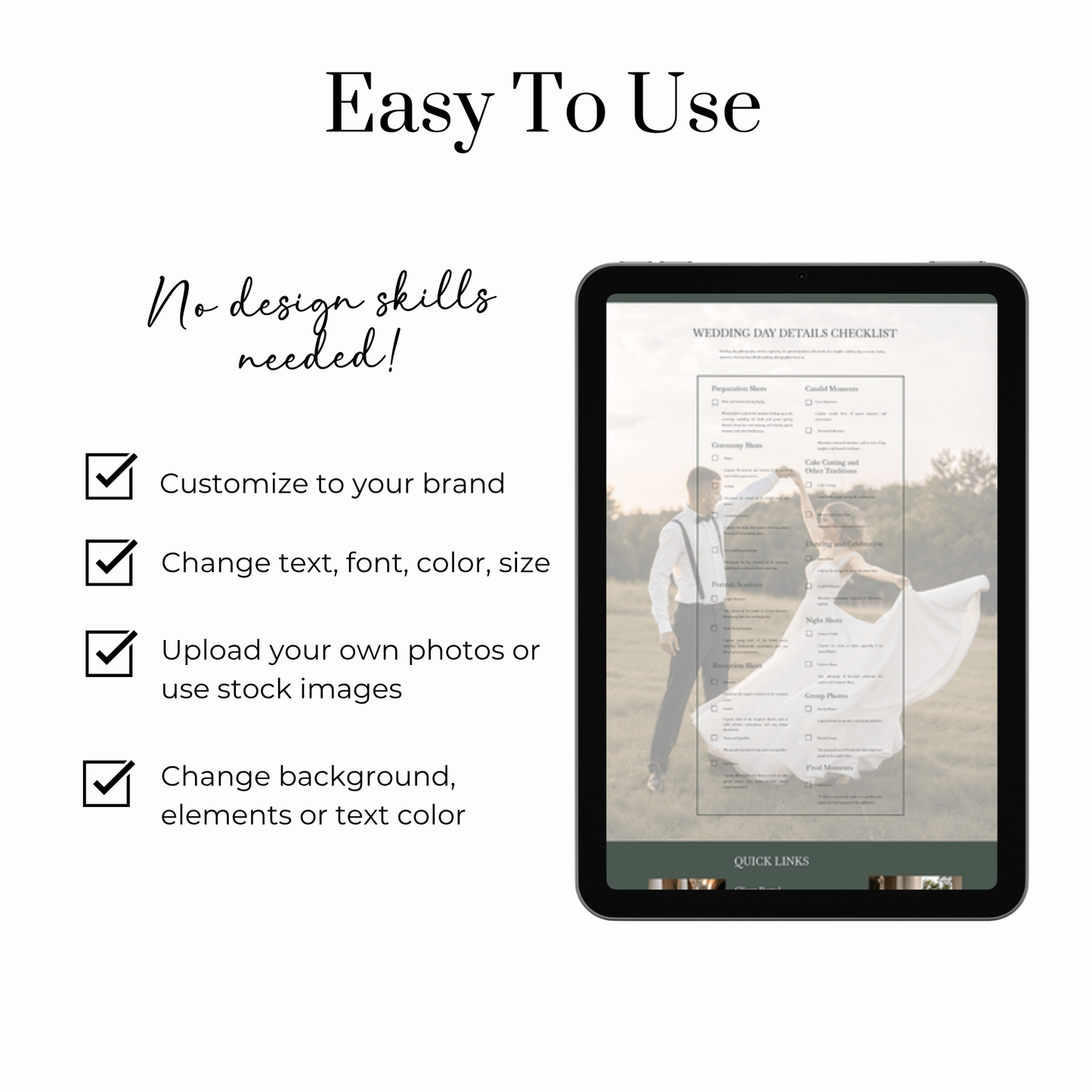 Showit Website Template Page Add-On | Wedding Guide