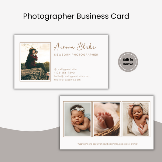 Photographer Business Card Template