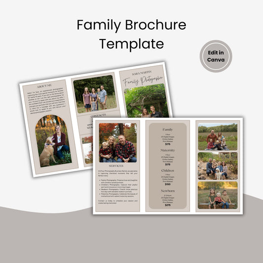 Family Photography Brochure Template