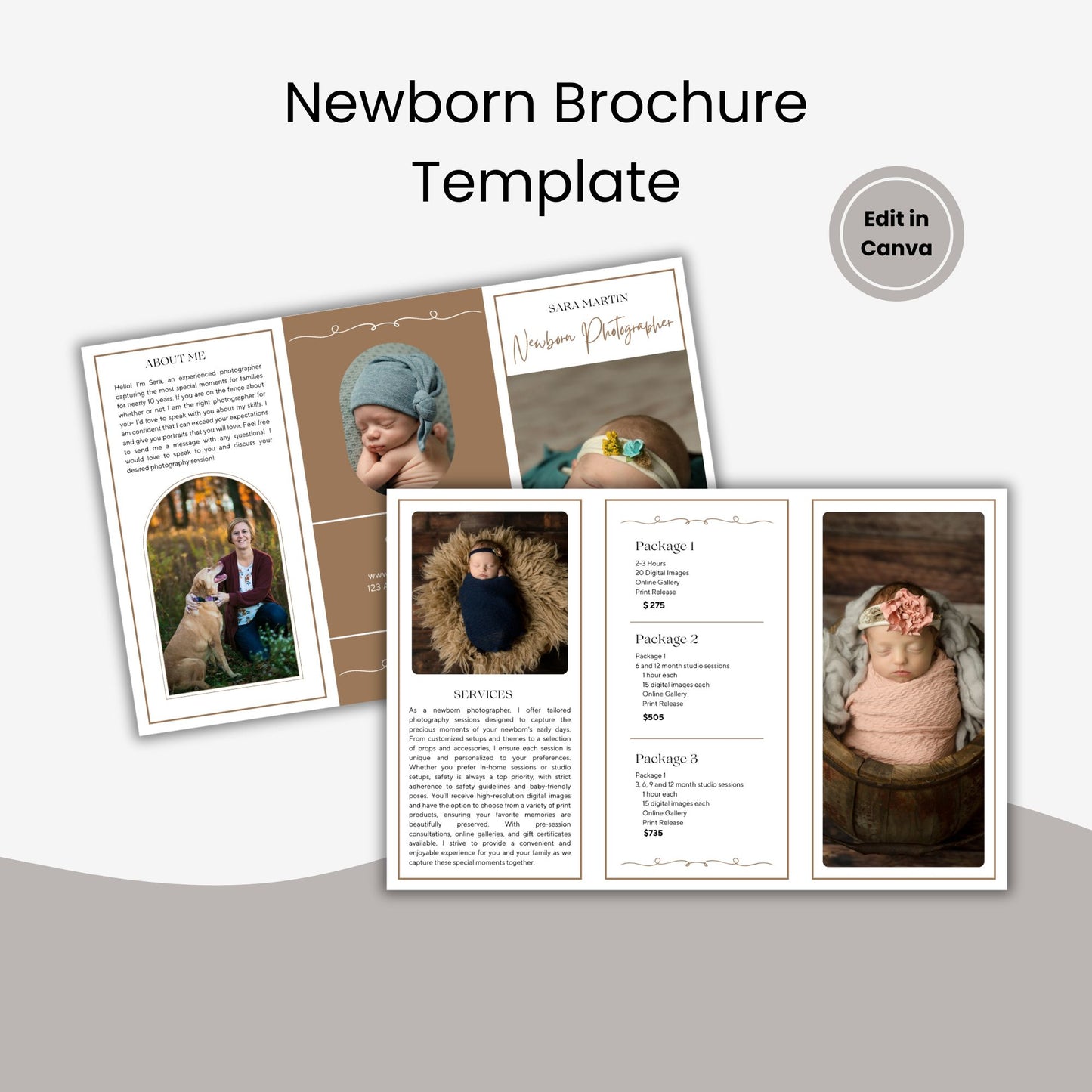 Newborn Photography Brochure Template