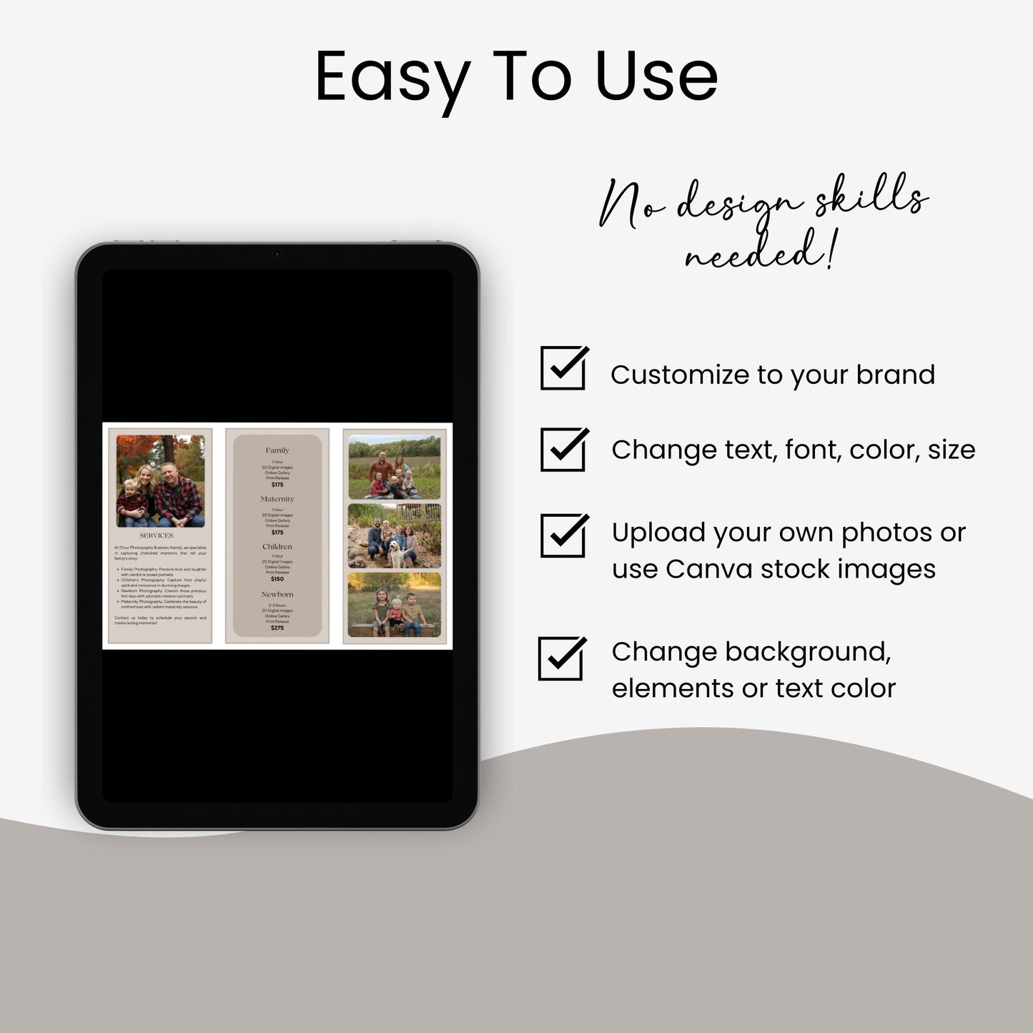 Family Photography Brochure Template