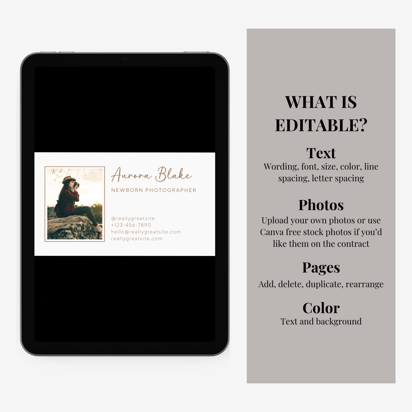 Photographer Business Card Template