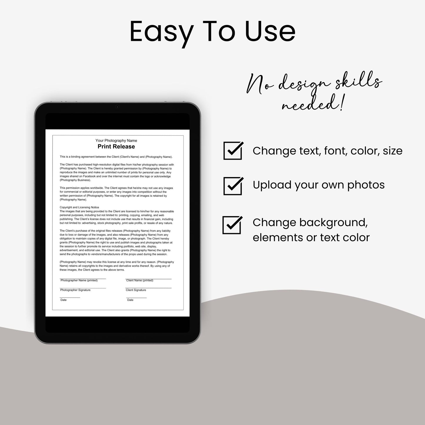 Print Release Template