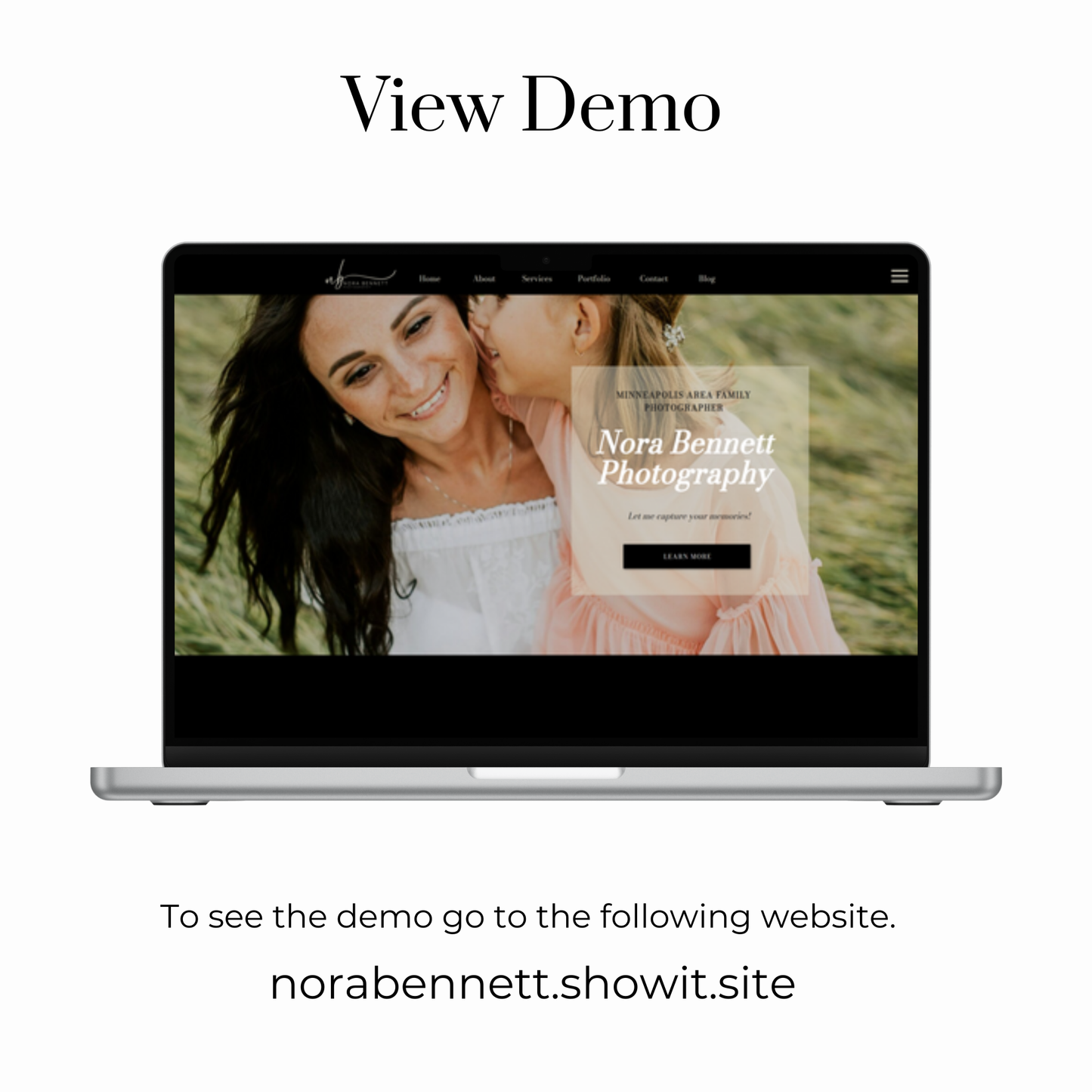 Showit Website Template for Portrait Photographers, Showit Template for Photographers, Showit Portfolio Template, Photography Website