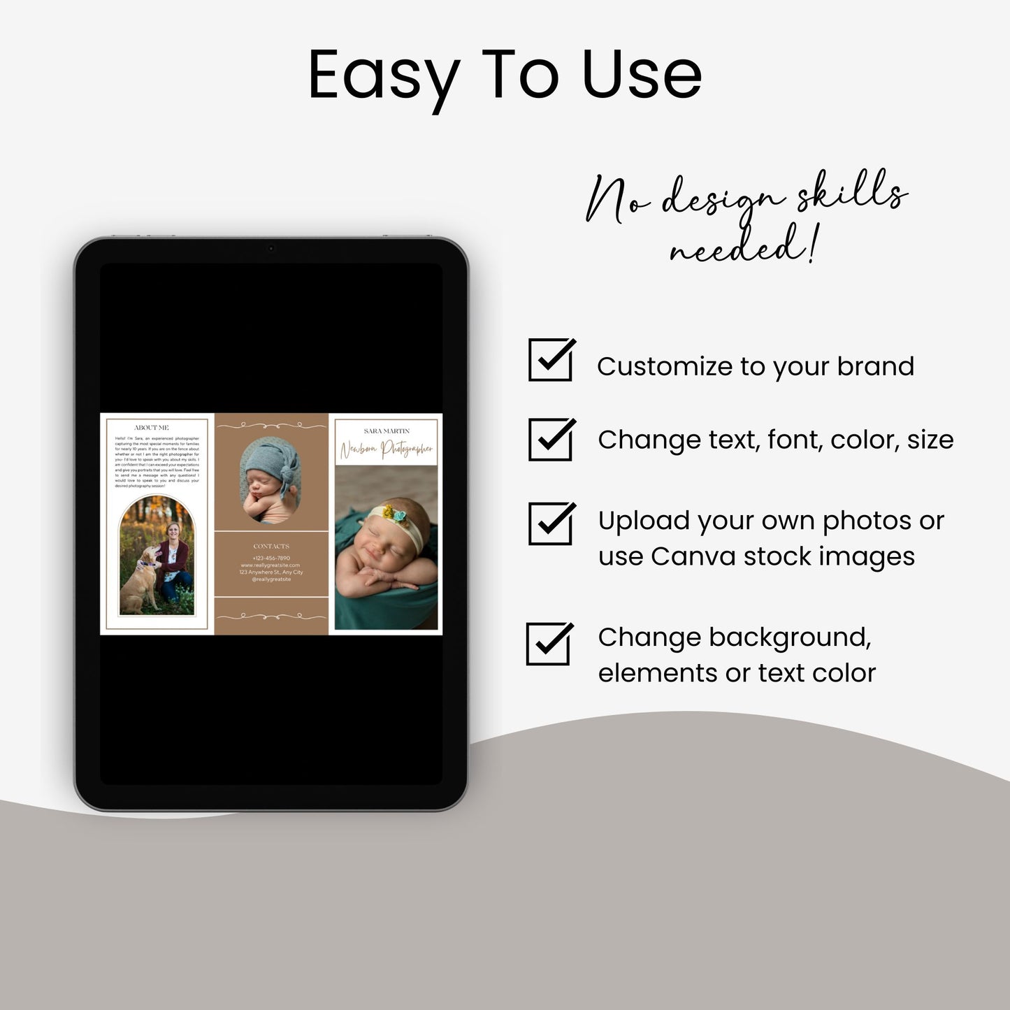 Newborn Photography Brochure Template