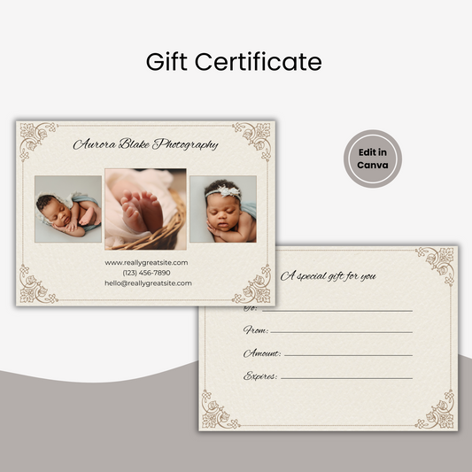 Photography Gift Certificate