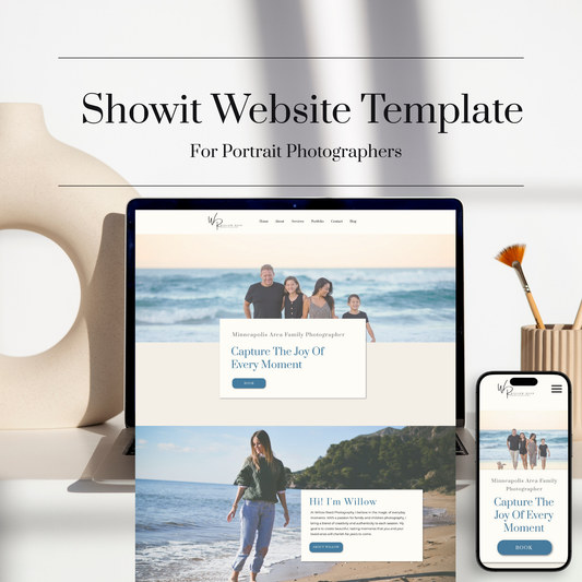 Showit Website Template for Portrait Photographer, Showit Template for Photographers, Showit Portfolio Template, Photography Website