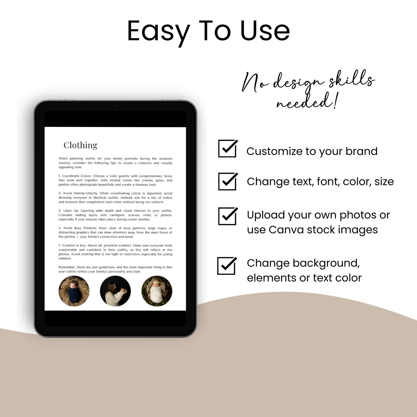 Newborn Session Guide, Newborn Photography Template, Photography Template, Newborn Prep Guide, Newborn Session Preparation, Client Prep