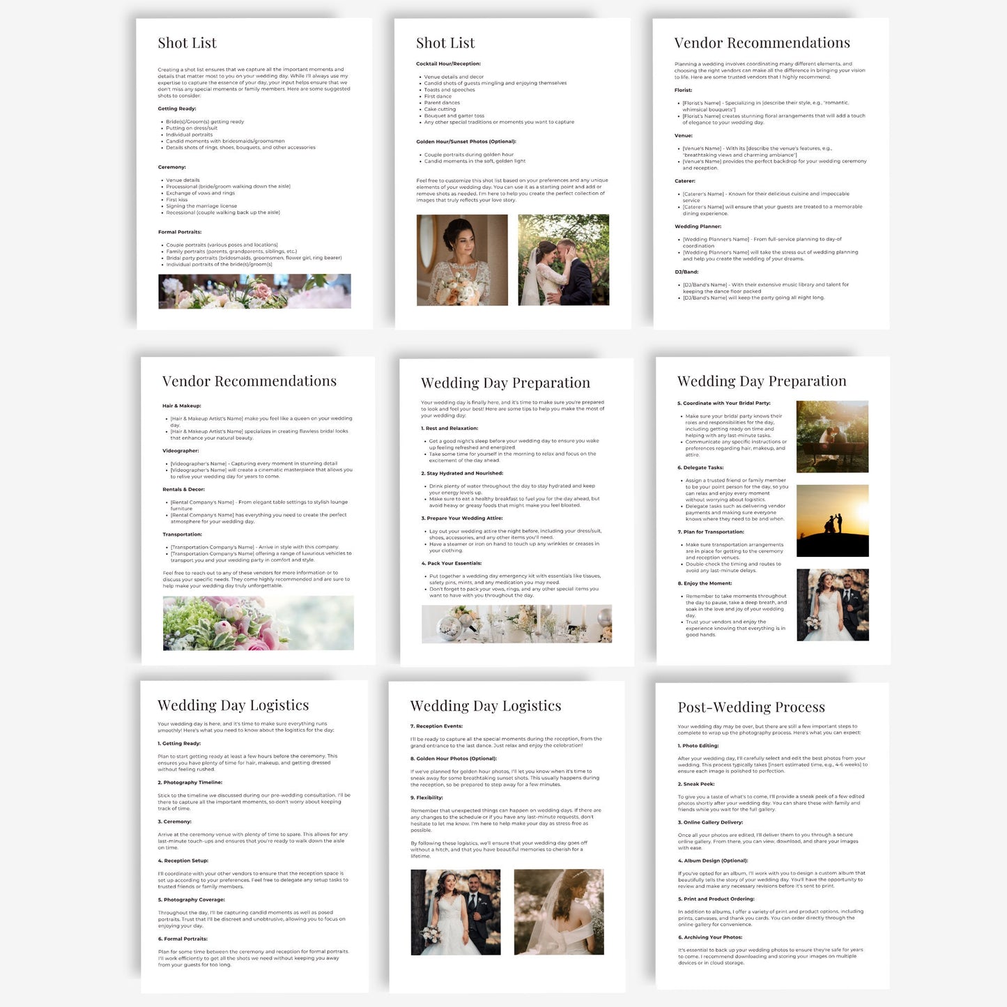 Wedding Photography Guide Template, Client Welcome Guide, Photographer Client Guide, Magazine Template, Canva Template