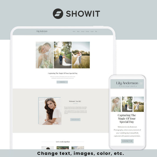 Showit Website Template for Wedding Photographer, Showit Template for Photographers, Showit Portfolio Template, Photography Website