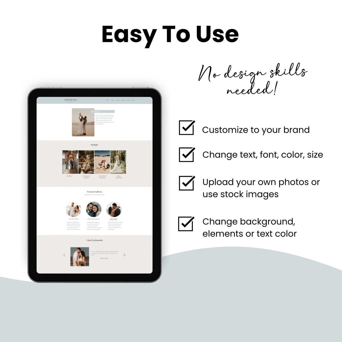 Showit Website Template for Wedding Photographer, Showit Template for Photographers, Showit Portfolio Template, Photography Website